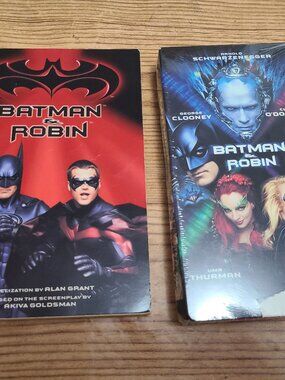 Batman & Robin VHS and book bundle (AS IS)